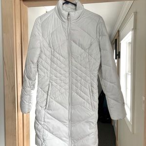 Eddie Bauer, Woman, Mid Length, White, Down Jacket